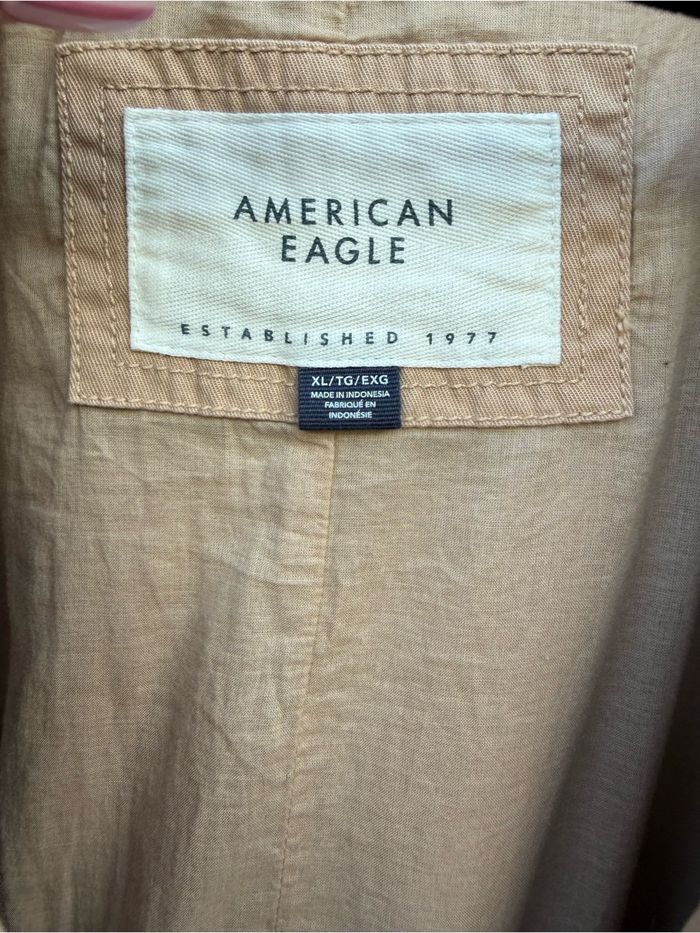 American Eagle Tan Lightweight Jacket - Picture 2 of 2